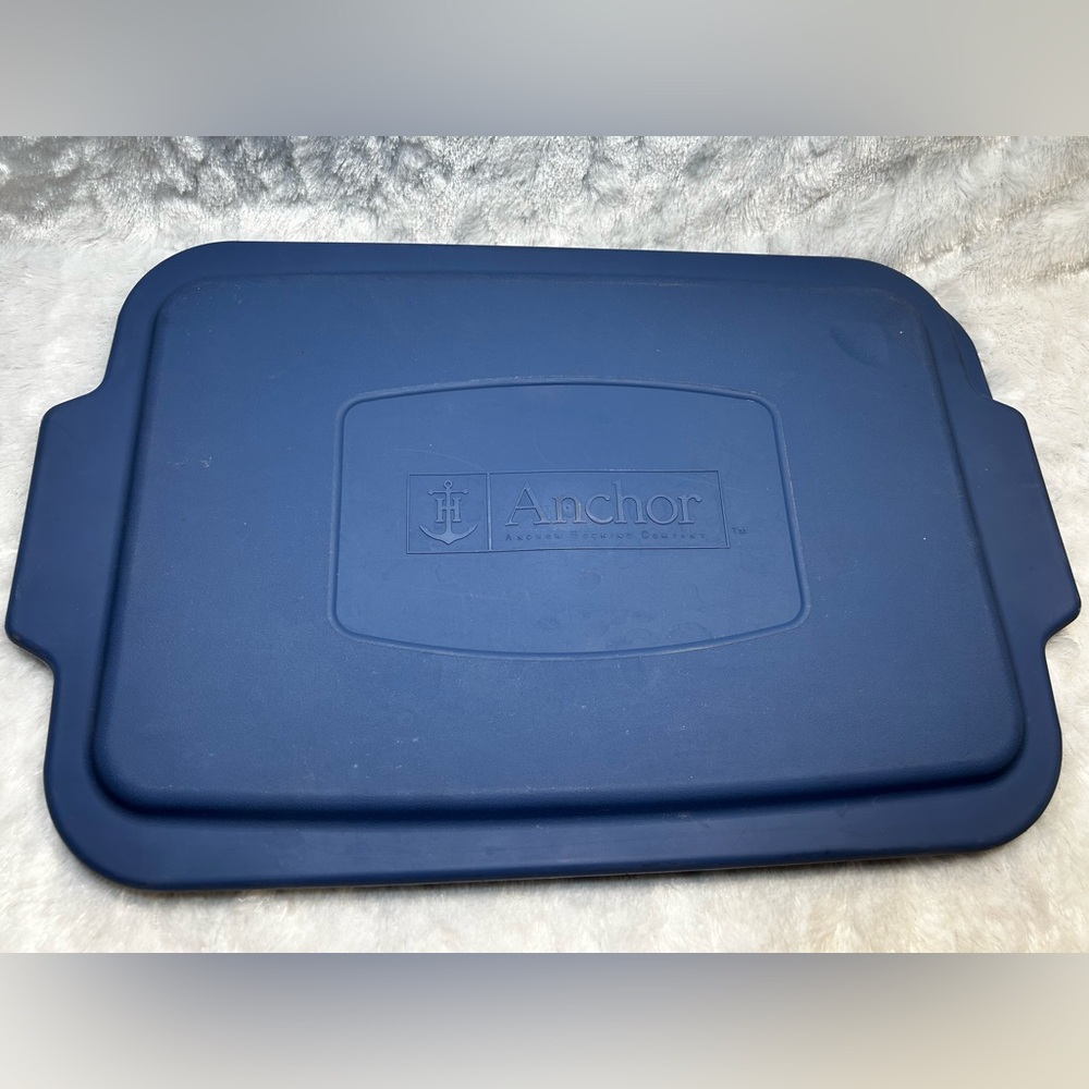 Anchor Hocking Blue 5 Qt Quart Baking Dish LID/COVER/SEAL ONLY